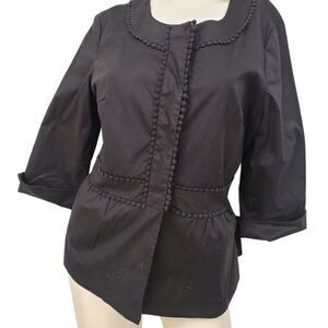 Willi Smith Black Pemplum Blazer Size Large